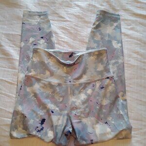 EUC WildFox Sweat Tie Dye Blue/White/Purple Watercolor Leggings Size Med